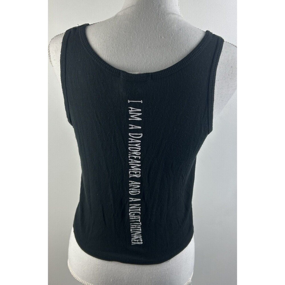 French Pastry Los Angeles Women Cropped Black "Daydreamer" Tank Top M - Picture 5 of 6